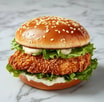 Crispy Fried Chicken Fillet Burger 🍗